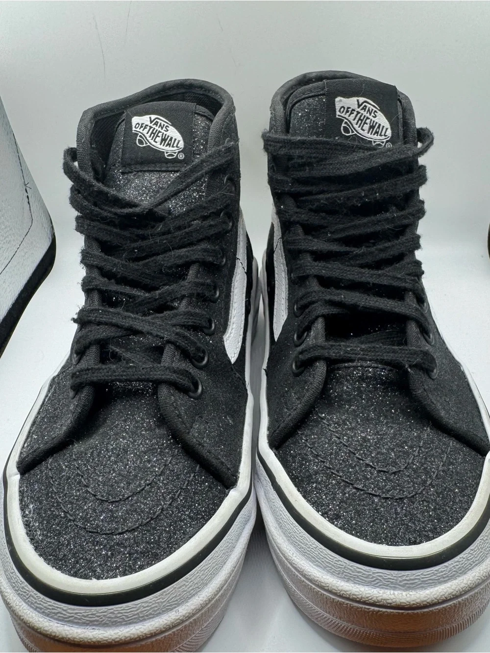 Vans Sk8-Hi Black Glitter Platform High Tops Women’s 5 / Men’s 3.5